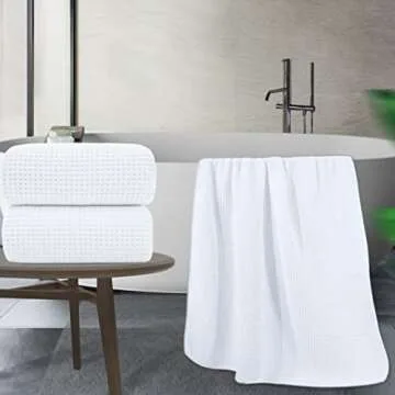 POLYTE Microfiber Quick Dry Bath Sheets Set of 2