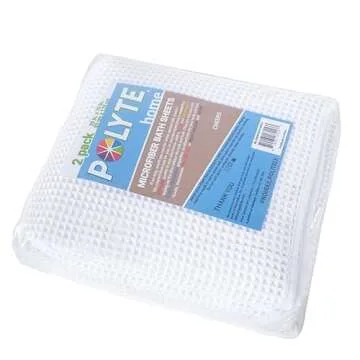 POLYTE Microfiber Quick Dry Bath Sheets Set of 2
