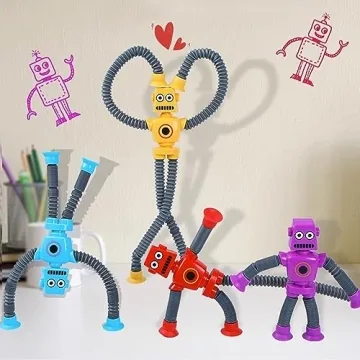 Suction Cup Robot Toy Sensory Fun for Kids Ages 3-10