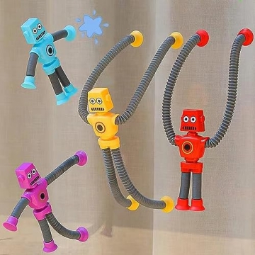 Suction Cup Robot Toy Sensory Fun for Kids Ages 3-10