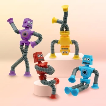 Suction Cup Robot Toy Sensory Fun for Kids Ages 3-10