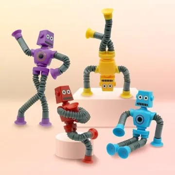 Suction Cup Robot Toy Sensory Fun for Kids Ages 3-10