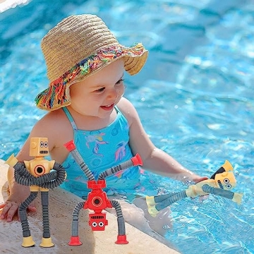 Suction Cup Robot Toy Sensory Fun for Kids Ages 3-10