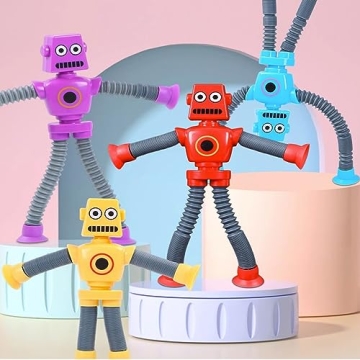 Suction Cup Robot Toy Sensory Fun for Kids Ages 3-10