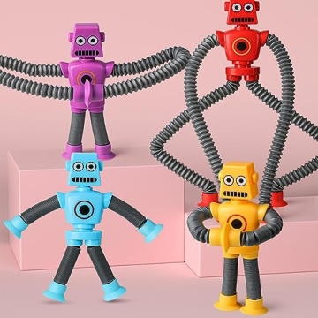 Suction Cup Robot Toy Sensory Fun for Kids Ages 3-10