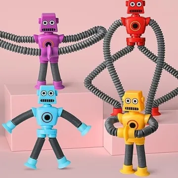 Suction Cup Robot Toy Sensory Fun for Kids Ages 3-10