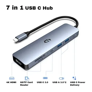 TOTU USB C Hub 7 in 1 Fast Charging 4K HDMI