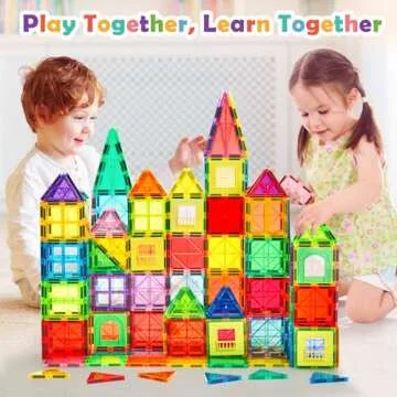 Dopyye Magnetic Building Tiles - Fun STEM Toy for Kids