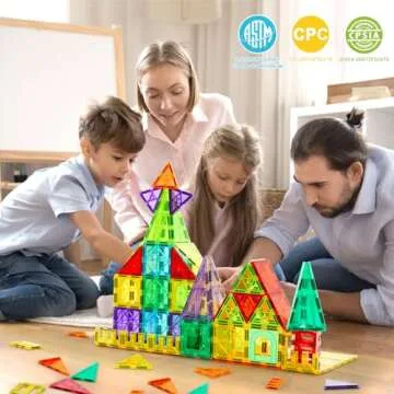 Dopyye Magnetic Building Tiles - Fun STEM Toy for Kids