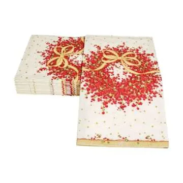 Caspari Pepper Berry Guest Towels for Effortless Entertaining