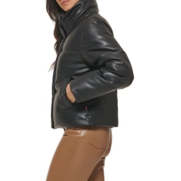 Levi's Vegan Leather Quilted Puffer Jacket for Women