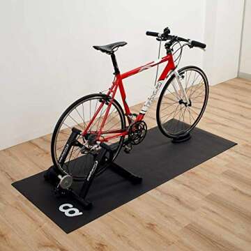 CyclingDeal Waterproof Exercise Bike Trainer Floor Mat 30" x 72"