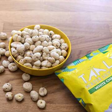 Taali 4-Flavor Variety Water Lily Pops (10-Pack) - Roasted Fox Nuts Makhana Snack | Crunchy Indian H...