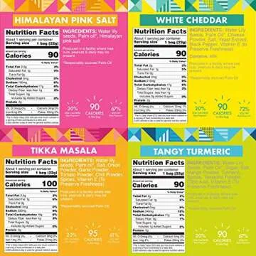 Taali 4-Flavor Variety Water Lily Pops (10-Pack) - Roasted Fox Nuts Makhana Snack | Crunchy Indian Healthy Snacks | Protein-rich, Gluten Free, Non GMO | Individual 0.8 oz Bags