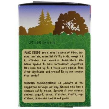 Carrington Farms Organic Ground Milled Flax Seed, 12 Count Easy Serve Packet