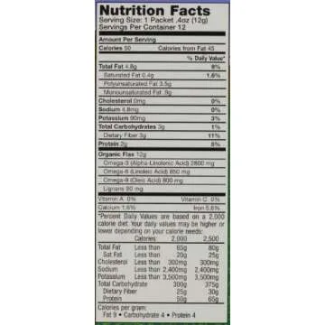 Carrington Farms Organic Ground Milled Flax Seed, 12 Count Easy Serve Packet