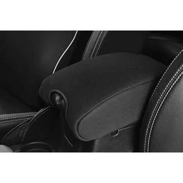 DEDC Neoprene Center Console Armrest Pad Cover for Jeep Wrangler JK Sahara Sport Rubicon X & Unlimited 2011 2012 2013 2014 2015 2016 2017 Black
