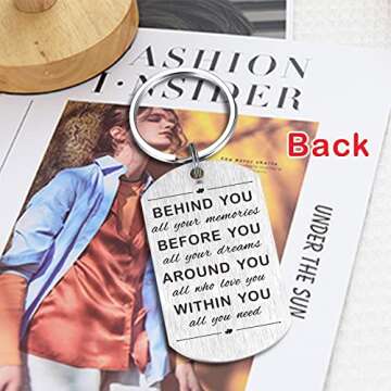 Emideary 40th Birthday Gifts for Women Men - Happy 40 Years Bday Keychain for Female Male Girls Boys