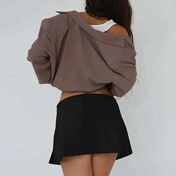 Women Y2k Vintage Low Waist Jean Skirts Aesthetic Retro Denim Mini Skirt Harajuku A-line Skirts Trendy Streetwear