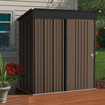 LEMBERI 5x3 FT Outdoor Storage Shed with Lockable Door