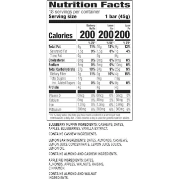 LARABAR Variety Pack with Blueberry, Lemon & Apple