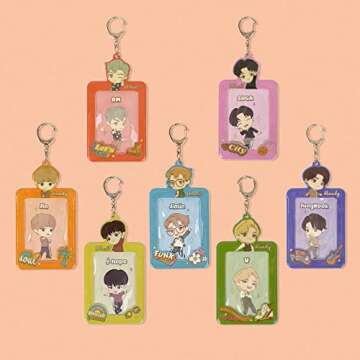 TinyTan BTS Dynamite Photo Card Key Holder, Keyring Key Chain Accesssories (j-hope)