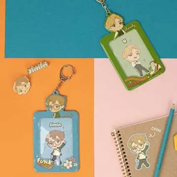 TinyTan BTS Dynamite Photo Card Key Holder, Keyring Key Chain Accesssories (j-hope)