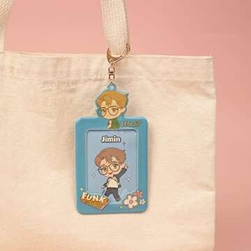 TinyTan BTS Dynamite Photo Card Key Holder, Keyring Key Chain Accesssories (j-hope)