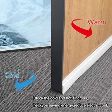 Suptikes 2 Pack Door Draft Stopper，Door Sweep for Exterior & Interior Doors,Door Bottom Seal Dust and Noise Insulation Weather Stripping Draft Guard Insulator, 1.8" W x 37" L,White