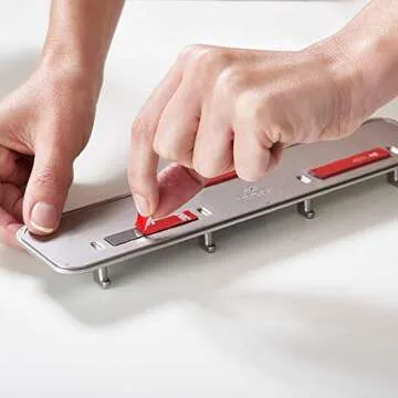 Joseph Joseph DoorStore Elevate Silicone Kitchen Utensil Set with Hanging Rack 3M Adhesive Wall and Cabinet Door Mount, 4-piece, Opal