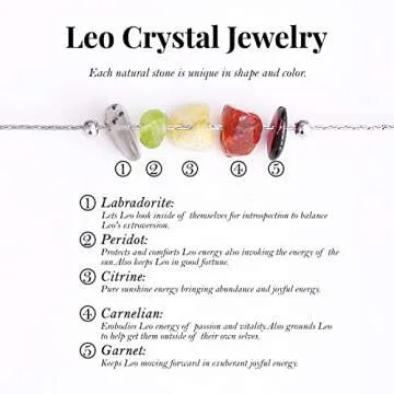MJartoria Leo Zodiac Necklace & Bracelet Set for Women