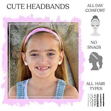 Frog Sac Tie Dye Adjustable Headbands for Girls | 6 Pack