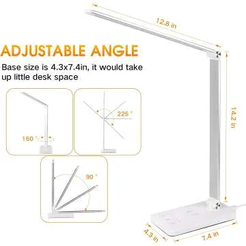 EASTAR LED Desk Lamp with USB & Wireless Charger