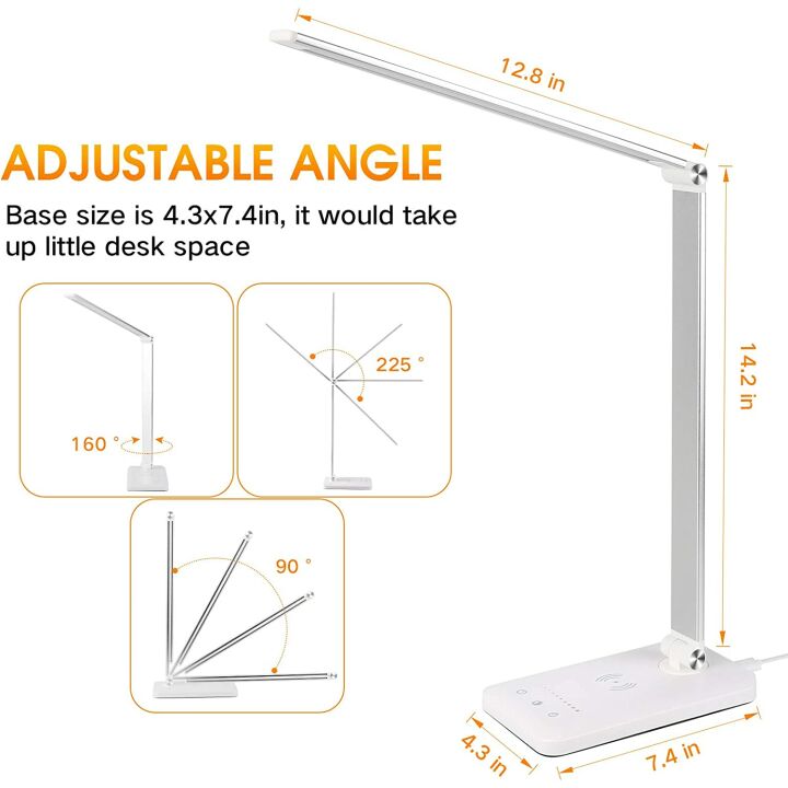 EASTAR LED Desk Lamp with USB & Wireless Charger