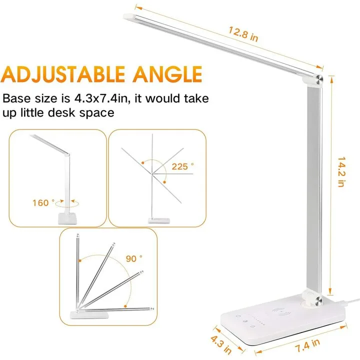 EASTAR LED Desk Lamp with USB & Wireless Charger