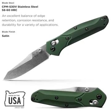 Benchmade - Mini Osborne 945 Folding Knife with Green Handle (945)