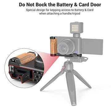 SmallRig L-Shape Bracket Wooden Grip for Sony ZV1 Camera