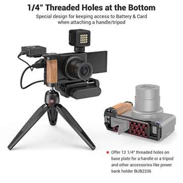 SmallRig L-Shape Bracket Wooden Grip for Sony ZV1 Camera