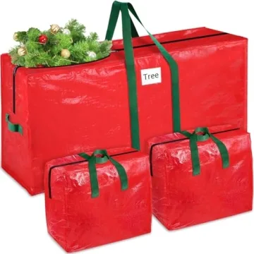BlessedSeason Christmas Tree Bag, Christmas Tree Storage Bag 7.5 Ft with 2 Large Bags, Tree Bags for...