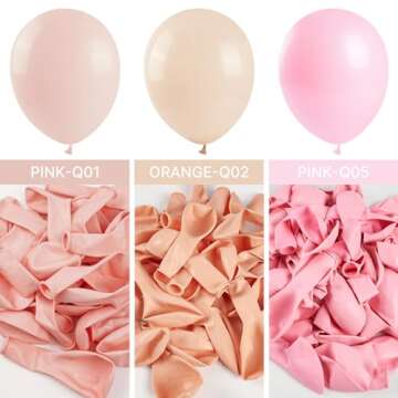 PartyWoo Pale Pink Balloons, 127 pcs Pink Balloons Different Sizes Pack of 36 Inch 18 Inch 12 Inch 10 Inch 5 Inch Pink Balloons for Balloon Garland or Balloon Arch as Party Decorations, Pink-Q01