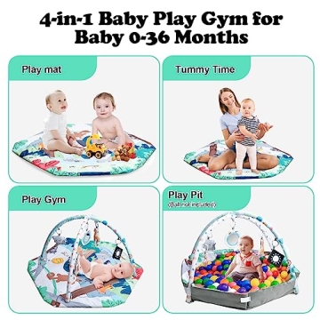 WDSMNAERW Baby Gym Play Mat Perfect for Infants and Toddlers