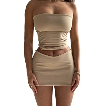 NUFIWI Y2K Sexy Bodycon Skirt Set for Party & Streetwear Fashion