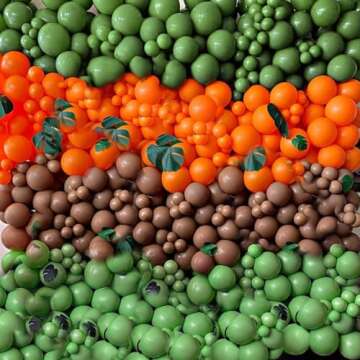 164 PCS Dinosaur Balloons Garland Green Orange Brown Balloons Arch Kit for Kids Dinosaur Themed Party Decorations Jungle Safari Birthday Party Supplies