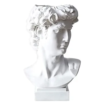 fazhongfa Greek Statue of David Bust Resin Sculpture for Roman Bookshelf Tabletop Office Home Decor ...