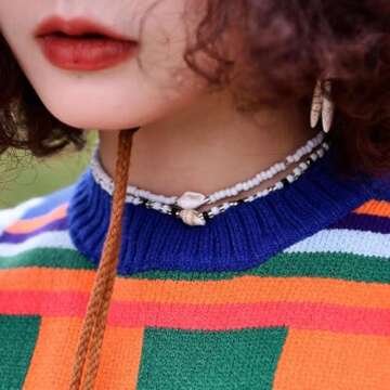 Lameybrt Cowrie Shell Surfer Necklace for Beach Lovers