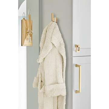 Amerock BH36000CZ | Champagne Bronze Single Robe Hook | 3-9/16 in. (90 mm) Length Towel Holder | Blackrock | Towel Hook for Bathroom | Bathroom Hardware | Bath Accessories