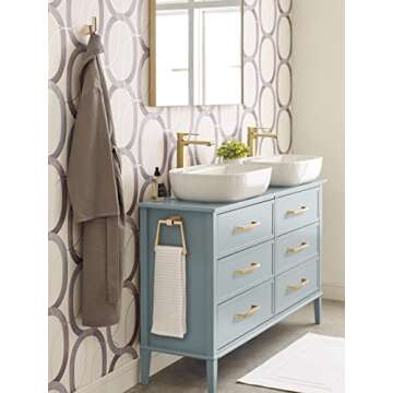 Amerock BH36000CZ | Champagne Bronze Single Robe Hook | 3-9/16 in. (90 mm) Length Towel Holder | Blackrock | Towel Hook for Bathroom | Bathroom Hardware | Bath Accessories