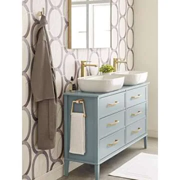 Amerock BH36000CZ | Champagne Bronze Single Robe Hook | 3-9/16 in. (90 mm) Length Towel Holder | Blackrock | Towel Hook for Bathroom | Bathroom Hardware | Bath Accessories