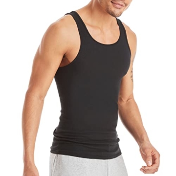 Hanes Men's Lightweight Cotton Tank Undershirts Pack