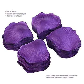 RuiChy 1000pcs Silk Rose Petals Artificial Wedding Party Flower Decoration Bridal Shower Aisle Vase Decor Confetti Petals Rose Favors by SamGreatWorld